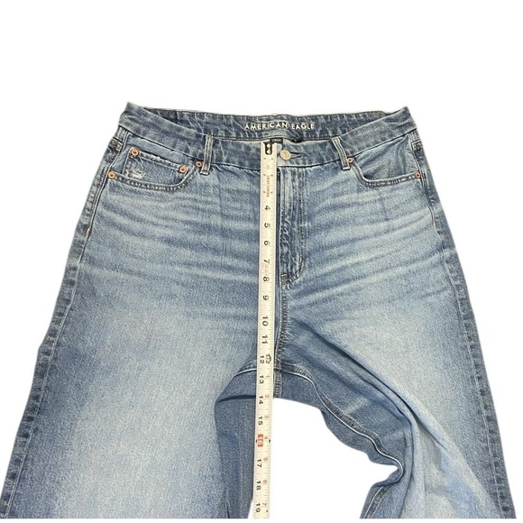 American Eagle Curvy Super High Rise Baggy Straight Jeans Womens 16 Reg - Picture 5 of 9